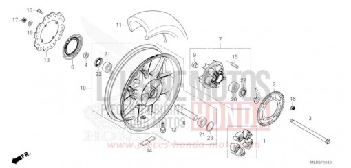 REAR WHEEL CBR500RAR de 2024